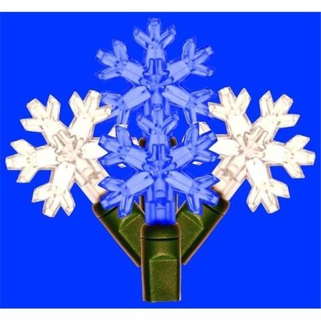 FOREVER BRIGHT Kellogg Plastics 524115 1.25 in. Holiday & Christmas Indoor & Outdoor LED- Blue & Pure White - Snowflake 524115